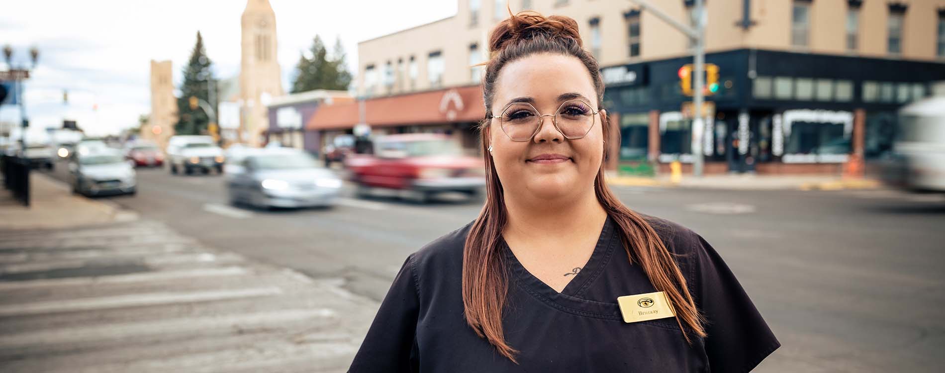 Office Careers program graduate now serving as clinic coordinator and optometric technician.